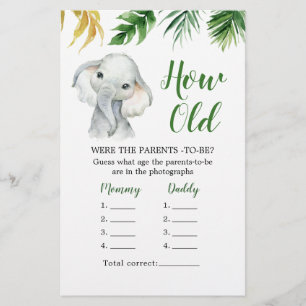 Papier Baby shower de garçon éléphant tropical Comment vi
