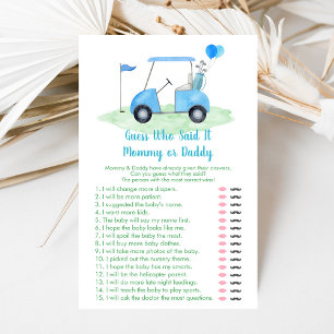 Papier Baby shower De Golf Devinez Qui A Dit Qu'Il Jouait