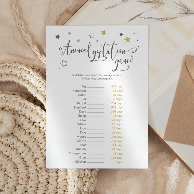 Papier Baby shower de la manifestation animale Jeu + clé  (Créateur téléchargé)