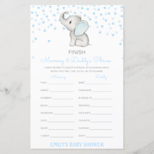 Papier Baby shower de la phrase de papa et maman