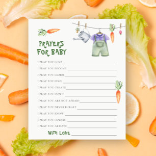 Papier Baby shower de légumes - Prières pour bébé