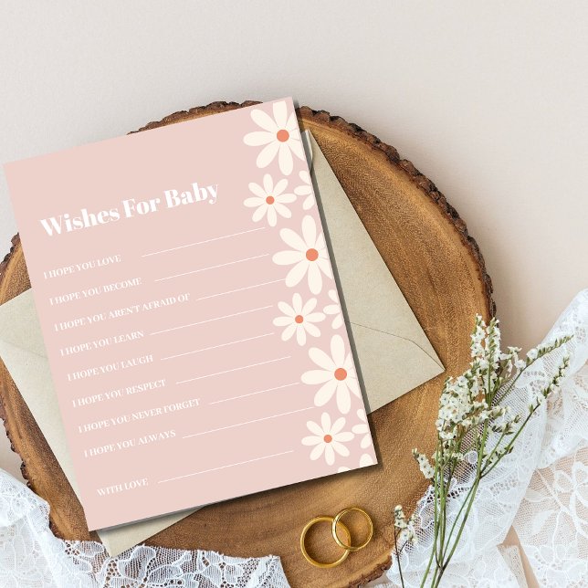 Papier Baby shower de marguerite rose pour bébé (Créateur téléchargé)