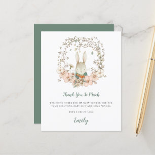 Papier Baby shower de Merci de taille de lapin mignonne b