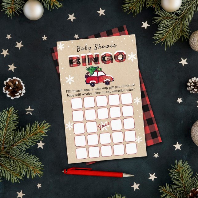 Papier Baby shower de Noël Jeu de Bingo (Créateur téléchargé)