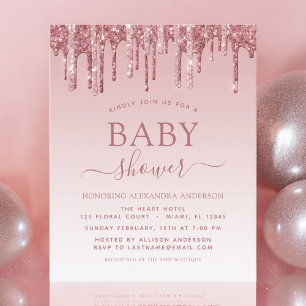 Papier Baby shower de Parties scintillant Rose or rose ét