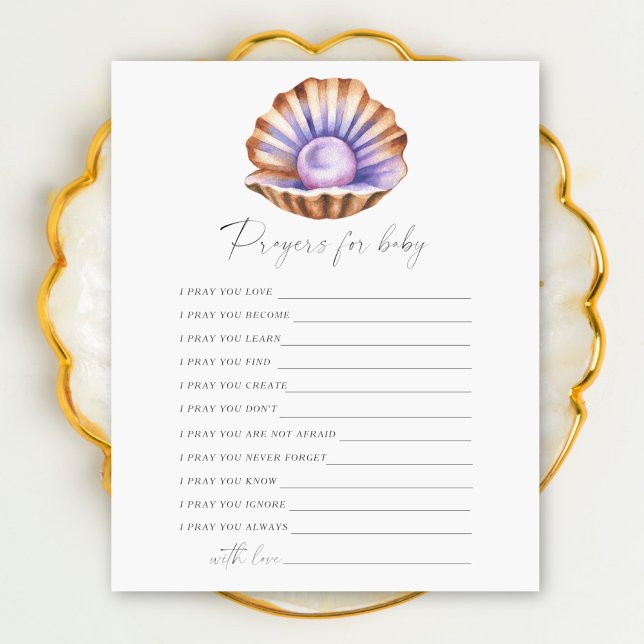 Papier Baby shower de perle - prières pour le jeu de bébé (Créateur téléchargé)