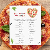 Baby shower de pizza - bébé dans le monde jeu
