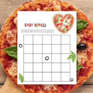 Papier Baby shower de pizza jeu de bingo