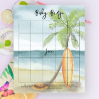 baby shower de plage surf - Bingo pour bébés