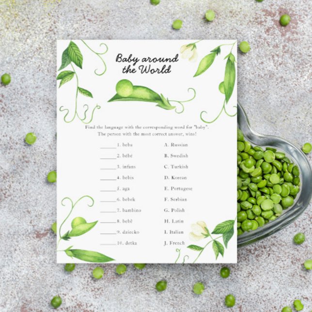 Papier Baby shower de pois - bébé dans le monde jeu (Créateur téléchargé)