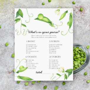 Papier Baby shower de pois - Qu'y a-t-il dans votre sac