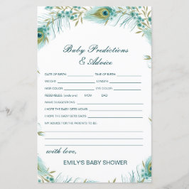 Papier Baby shower de prédiction et de conseils pour bébé