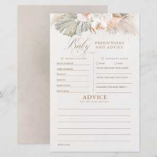 Papier Baby shower de prédictions et conseils pour bébés 