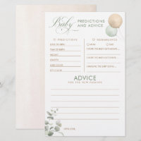 Baby shower de prédictions et conseils pour bébés