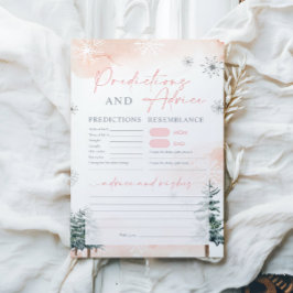 Papier Baby shower de prédictions et conseils pour bébés