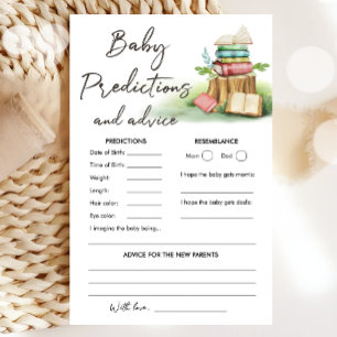 Papier Baby shower de prédictions et conseils pour bébés 