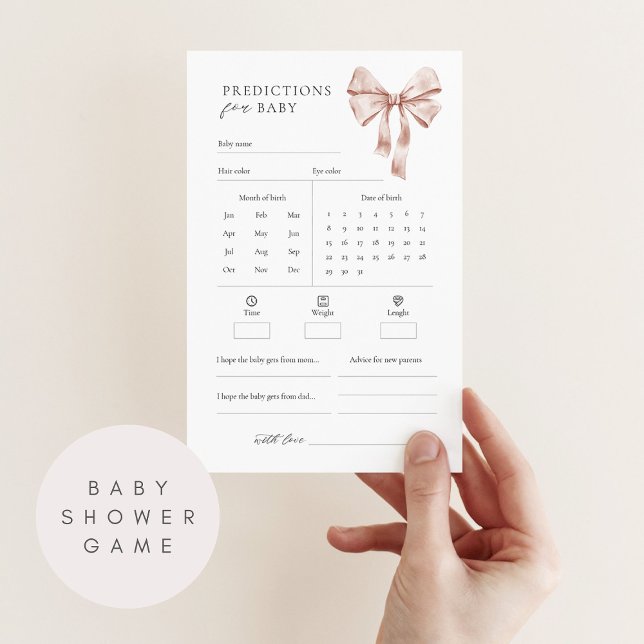 Papier Baby shower de prédictions et conseils pour bébés  (Créateur téléchargé)