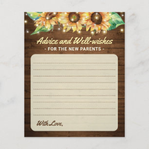 Papier Baby shower de tournesol rustique Parents Conseils