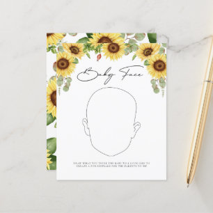 Papier Baby shower de tournesol vert Baby Face Jeu