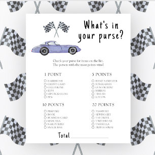 Papier Baby shower de voiture de course Qu'est-ce que dan