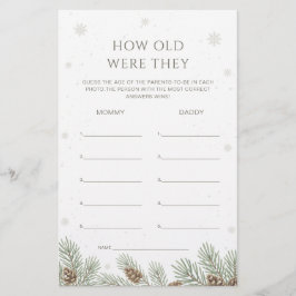 Papier Baby shower D'Hiver Comme Ils Étaient Vieux
