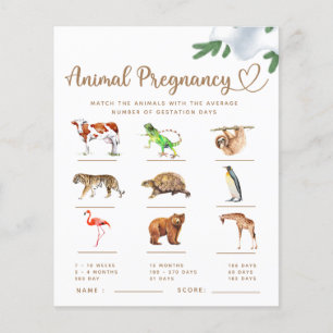 Papier Baby shower d'hiver de grossesse animale
