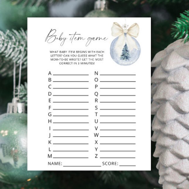 Papier Baby shower d'hiver - Jeu d'articles pour bébés (Créateur téléchargé)