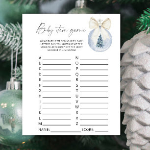 Papier Baby Shower d'hiver - Jeu d'objets pour bébé