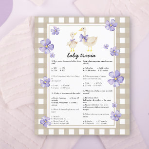 Papier Baby shower d'oie bête - Jeu d'essais pour bébés