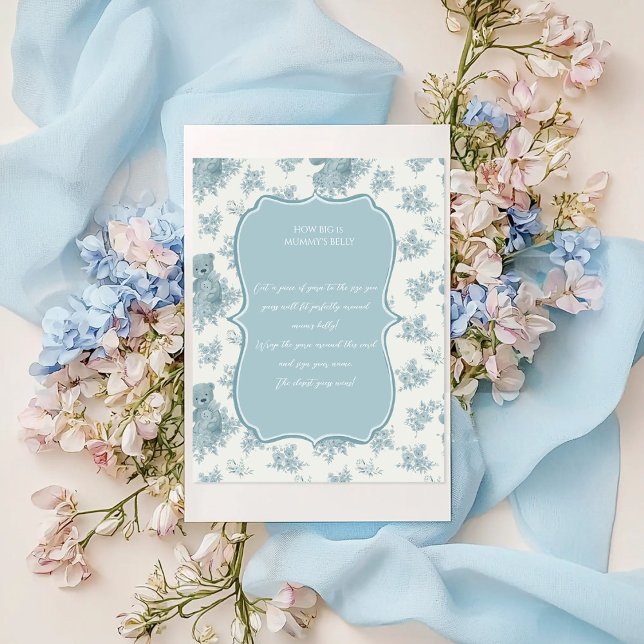 Papier Baby shower d'ours de Toile Français Guider Jeu (Créateur téléchargé)