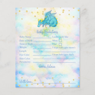 Papier Baby shower Dragon Bleu Prédictions Et Conseils
