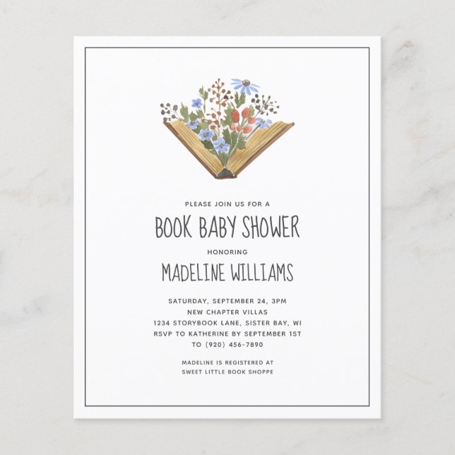 Papier Baby shower du livre budgétaire (Devant)
