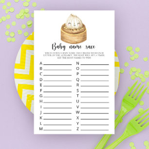 Papier Baby shower Dumpling Baby jeu de race nom