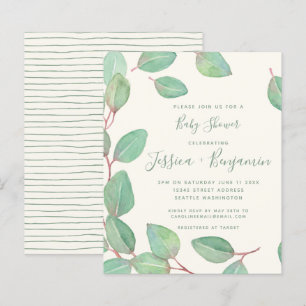 Papier Baby-Shower élégant et économique avec verdure d'e