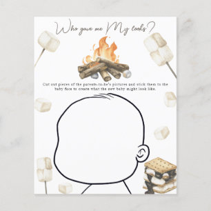 Papier Baby shower feu de joie s'more - Qui m'a donné ma
