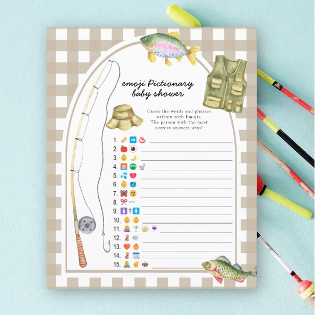 Papier Baby shower Fisherman - émoticônes jeu (Créateur téléchargé)