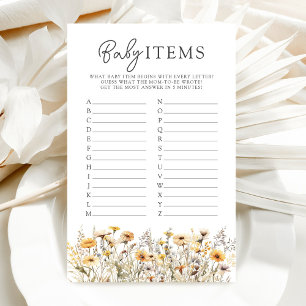 Papier Baby shower fleur sauvage Baby Items Jeu