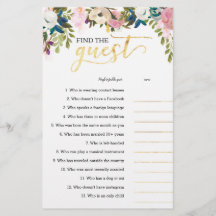 Baby shower floral Trouvez le jeu du brise-glace i
