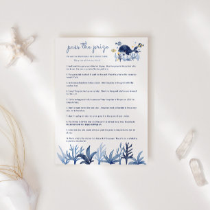 Papier Baby Shower Garçon Baleine Bleue Jeu Passez le Pri