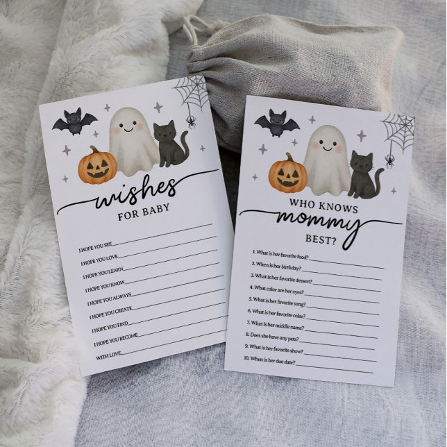 Papier Baby shower Halloween veut pour bébé et jeu (Créateur téléchargé)