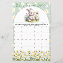 Papier Baby shower Jeu Bunny Genre Neutre Bingo bébé Bing