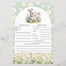 Baby shower Jeu Bunny Genre Neutre Prédiction