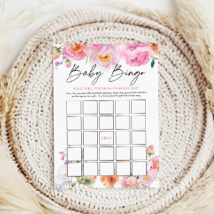 Papier Baby shower Jeu de Bingo