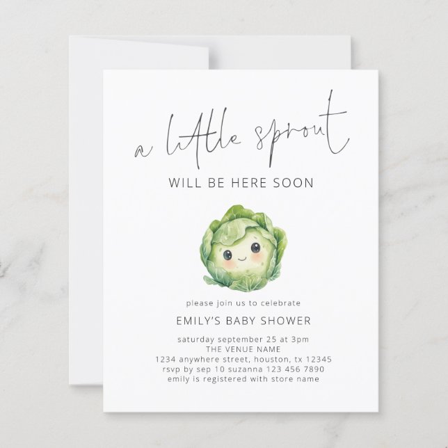 Papier Baby shower Little Sprout (Devant)