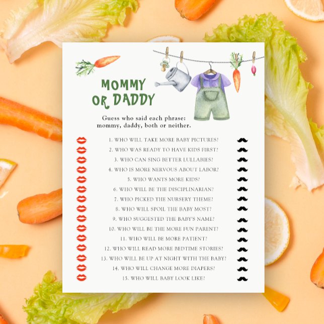 Papier Baby shower local - jeu maman ou papa (Créateur téléchargé)