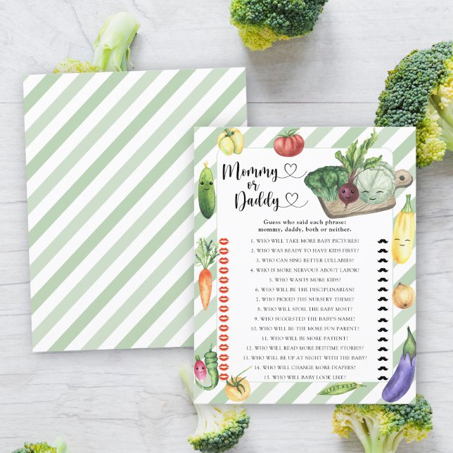 Papier Baby shower local - jeu maman ou papa (Créateur téléchargé)