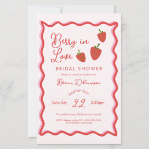 Papier Baby Shower Mariage Baie de Fraise en Amour