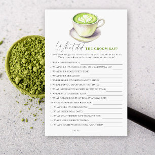 Papier Baby shower Matcha Que a dit le marié