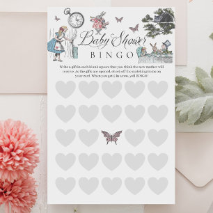 Papier Baby shower Mère à être Alice au pays des merveill