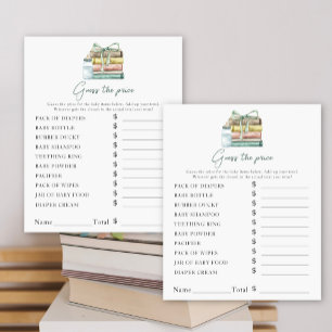 Papier Baby shower Nouveau Chapitre - Jeu de devinette de